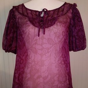 Apt. 9 sheer purple blouse.